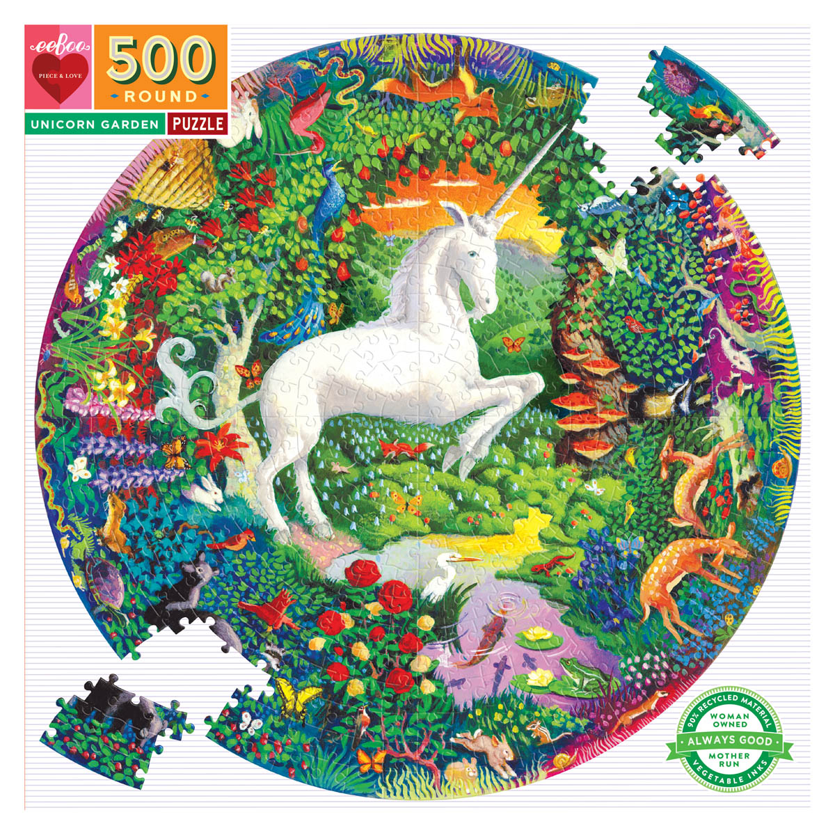 Unicorn Garden - 500pc Round