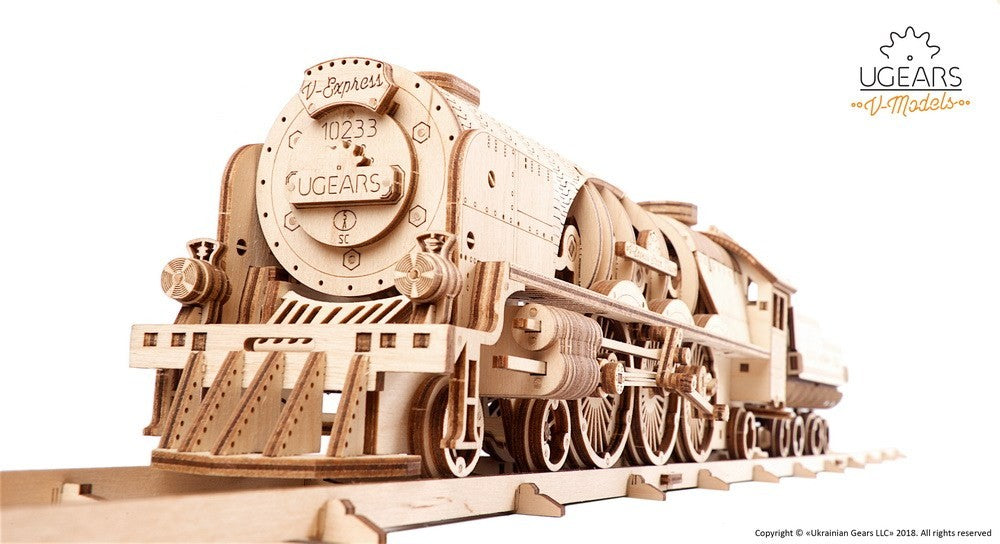 V-Express Steam Train with Tender - UGears
