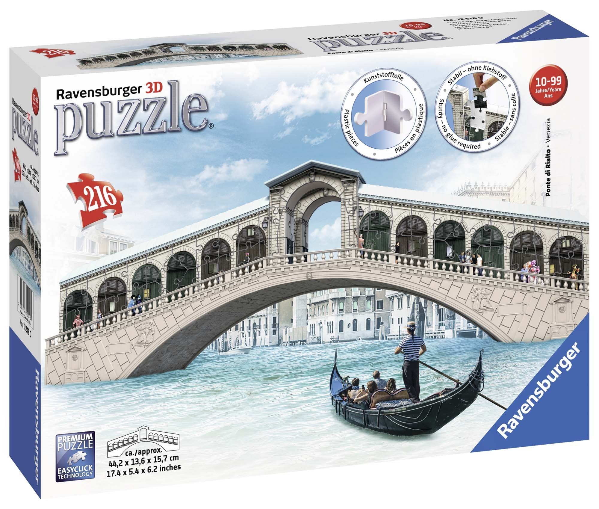 Venices Rialto Bridge 3D Puzzle 216pc