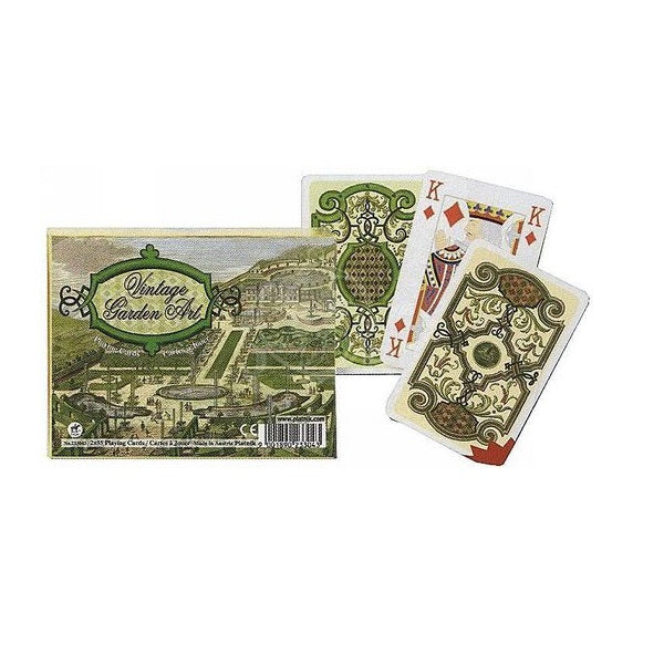 Vintage Garden Art - Piatnik Playing Cards Double Deck