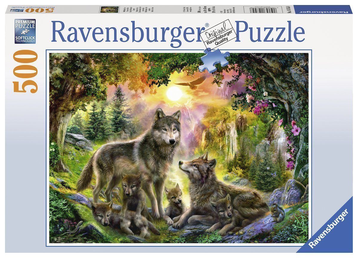 Wolf Family in Sunshine Puzzle 500pc