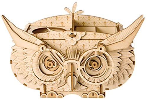 OWL STORAGE BOX - CLASSICAL 3D WOODEN - ROBOTIME