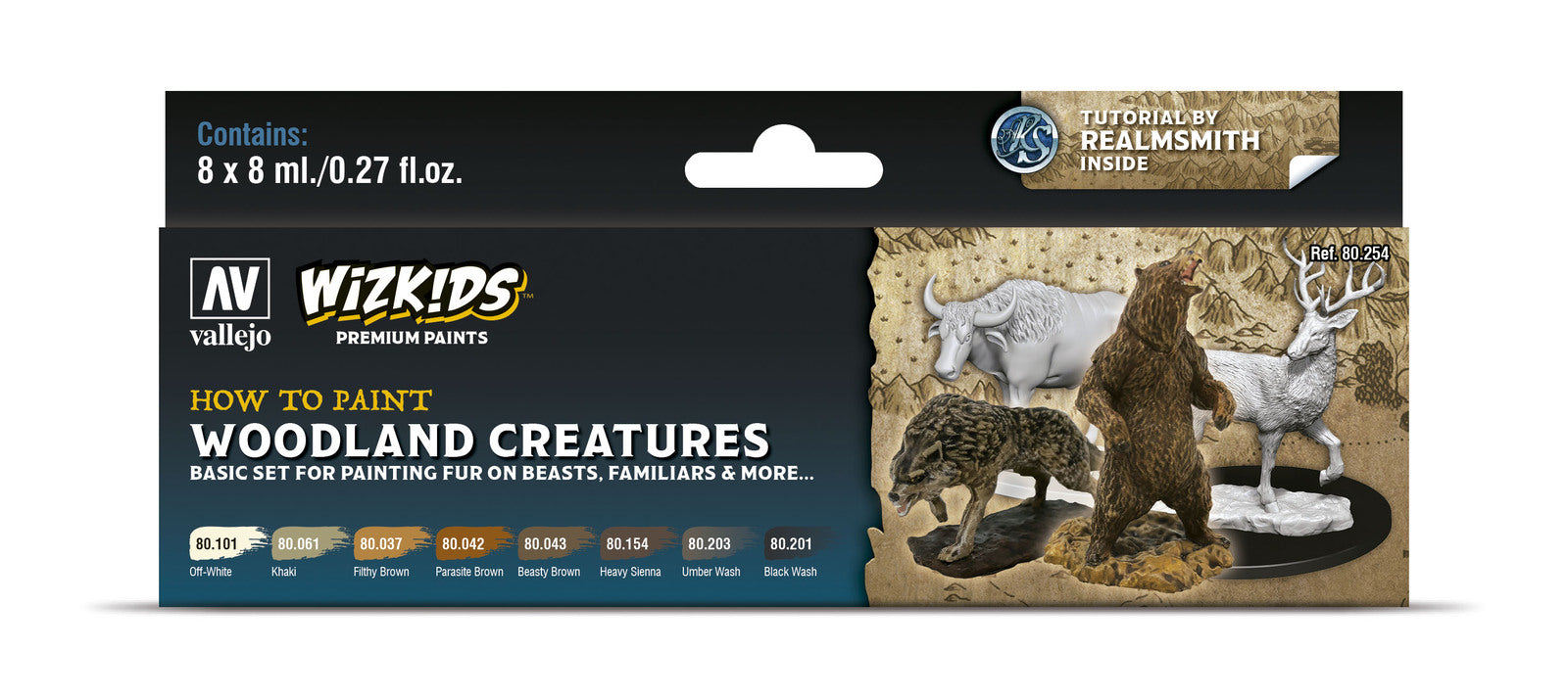 Woodland Creatures - Wizkids Premium Paint Set by Vallejo