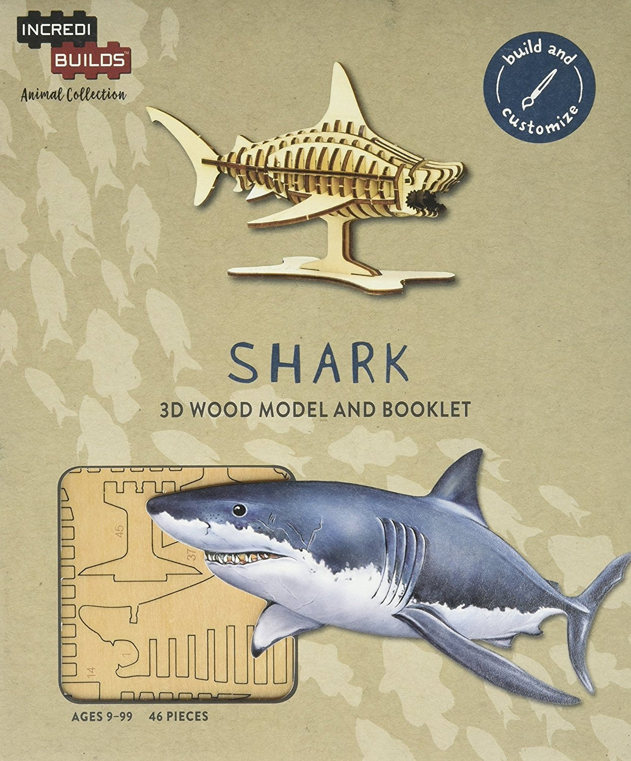 Shark - Incredibuilds Animal Collection 3D Wood Model and Booklet