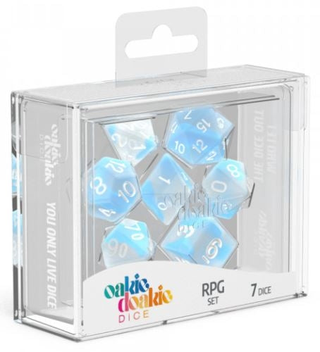 Arctic - Glow in the Dark RPG Dice - 7 Set Oakie Doakie Dice