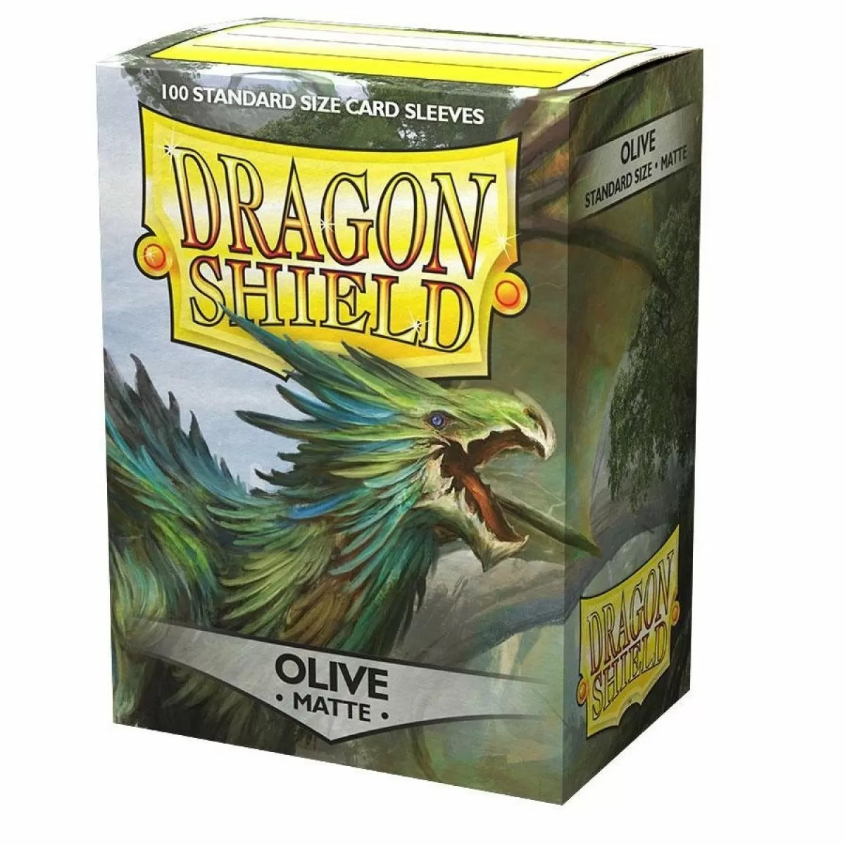 63x88 Olive MATTE Sleeves - Dragon Shield - Box 100