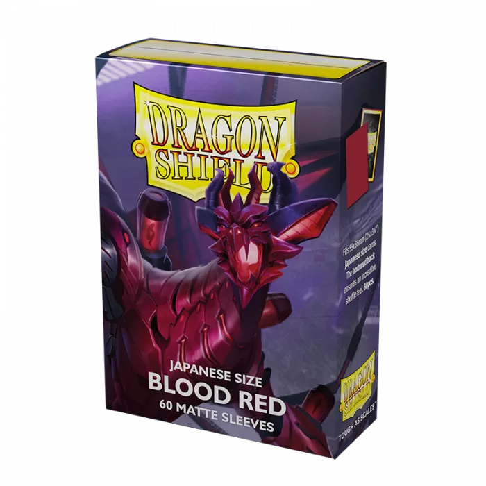 Blood Red Matte - Japanese Sleeves - Box 60 Dragon Shield