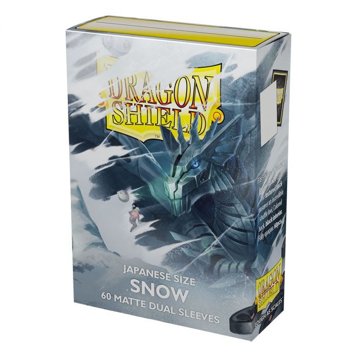 Japanese Dual Matte Snow White Mirin Sleeves - Dragon Shield - Box 60