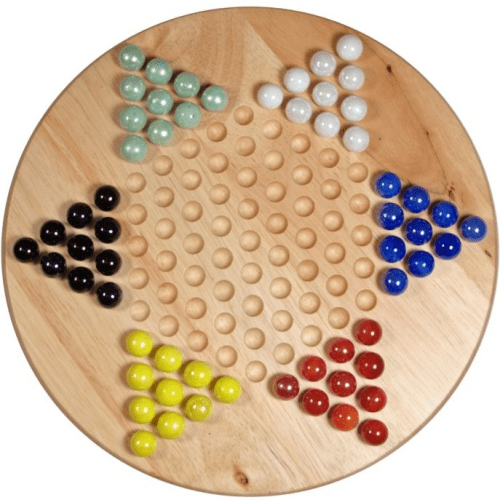 Marbles w Wooden Board Chinese Checkers