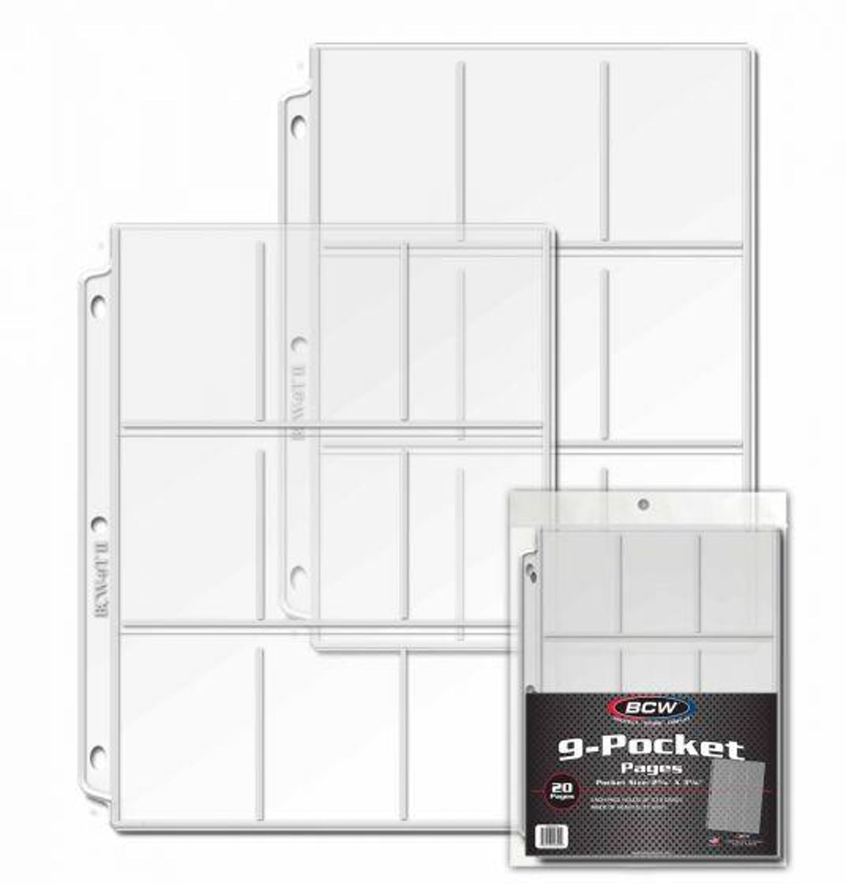 BCW 9 Pocket sleeves 20 pack
