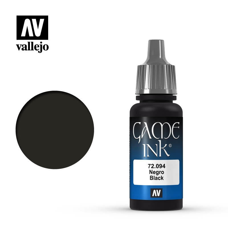 Black 18 ml Ink Vallejo Game
