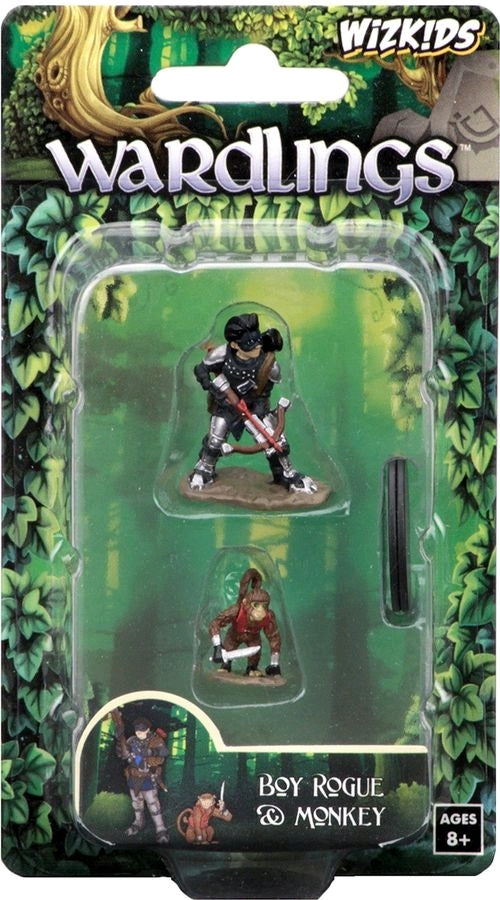 Boy Rogue & Monkey - Wardlings - Pre-Painted Miniatures