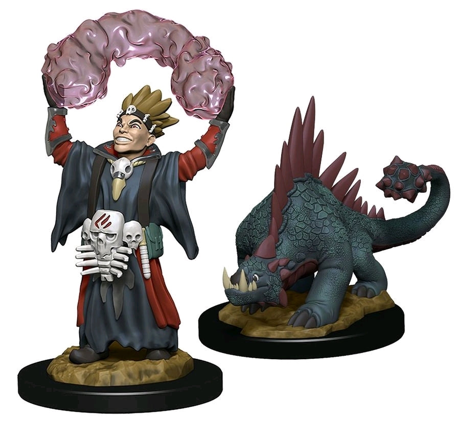 Boy Warlock & Lizard - Wardlings - Pre-Painted Miniatures