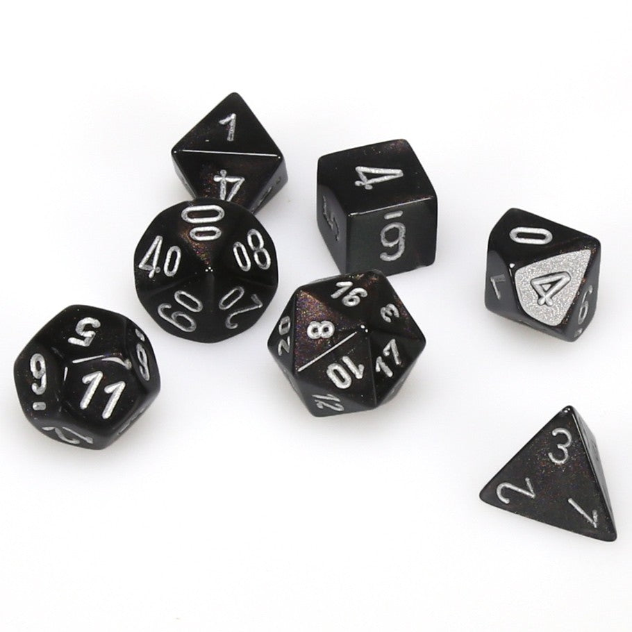 CHX27428 Borealis Polyhedral Smoke/silver 7-Die Set Chessex