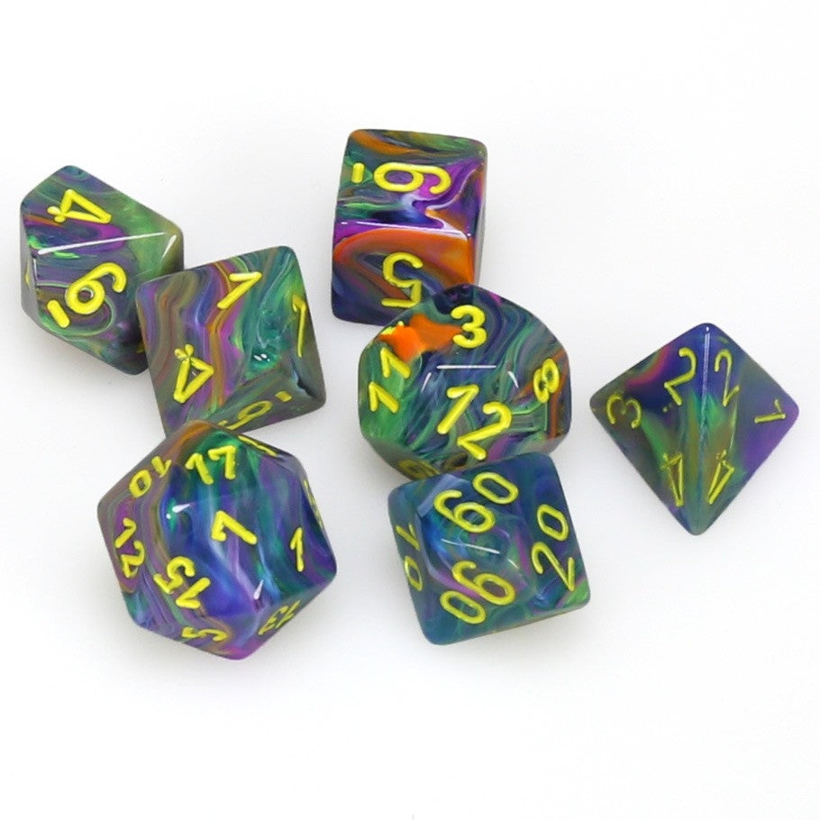 CHX27449 Festive Polyhedral Rio/yellow 7-Die Set Chessex