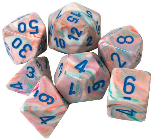 CHX27544 Festive Polyhedral Pop-Art by 7-Die Set Chessex