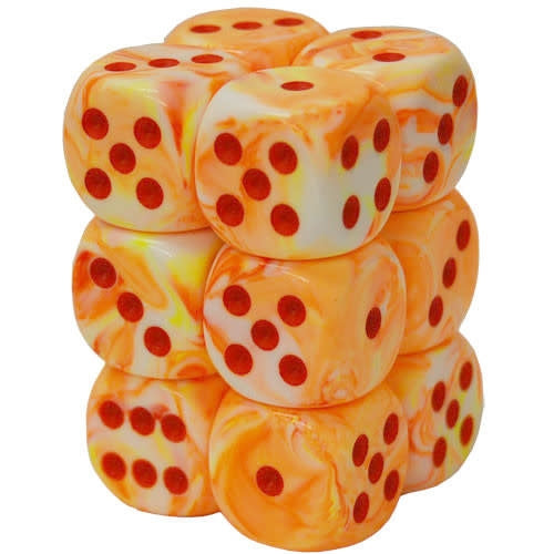 CHX27653 Festive 16mm d6 Sunburst rd Dice Block Chessex