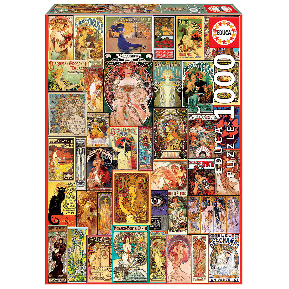 Art Nouveau Poster Collage 1000PC Educa
