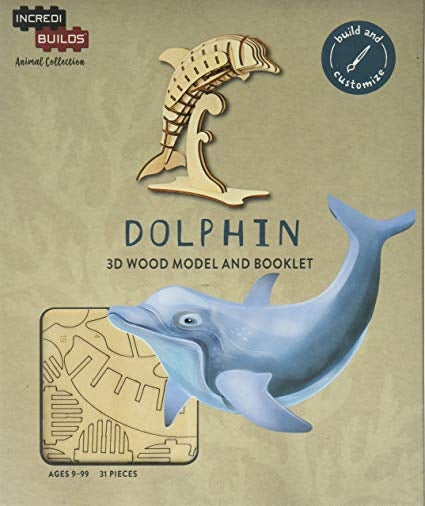 Dolphin - Incredibuilds Animal Collection 3d Wood Model