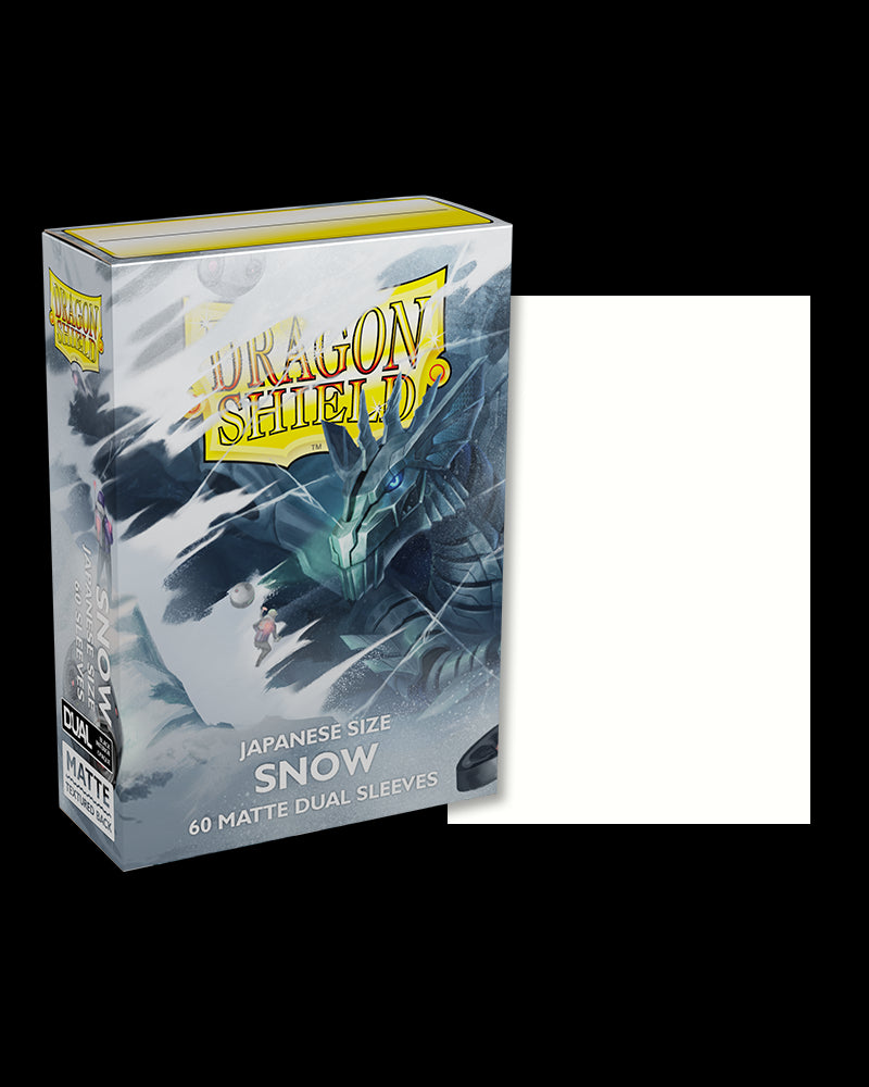 Japanese Dual Matte Snow White Mirin Sleeves - Dragon Shield - Box 60