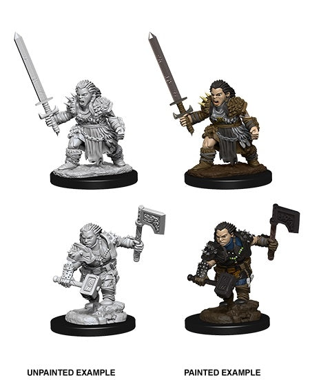 Dwarf Female Barbarian - Pathfinder Deep Cuts Unpainted Miniatures