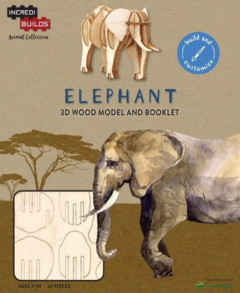 Elephant - Incredibuilds Animal Collection 3d Wood Model