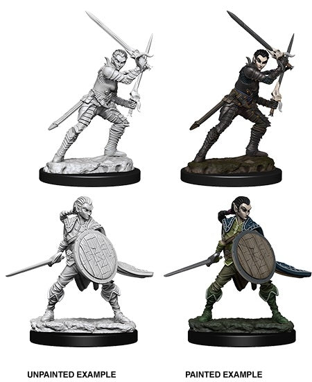 Elf Female Fighter #2 - Pathfinder Deep Cuts Unpainted Miniatures