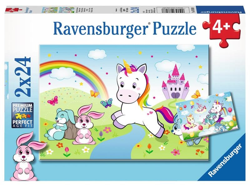 Fairy Tale Unicorn Puzzle 2x24p - RAVENSBURGER