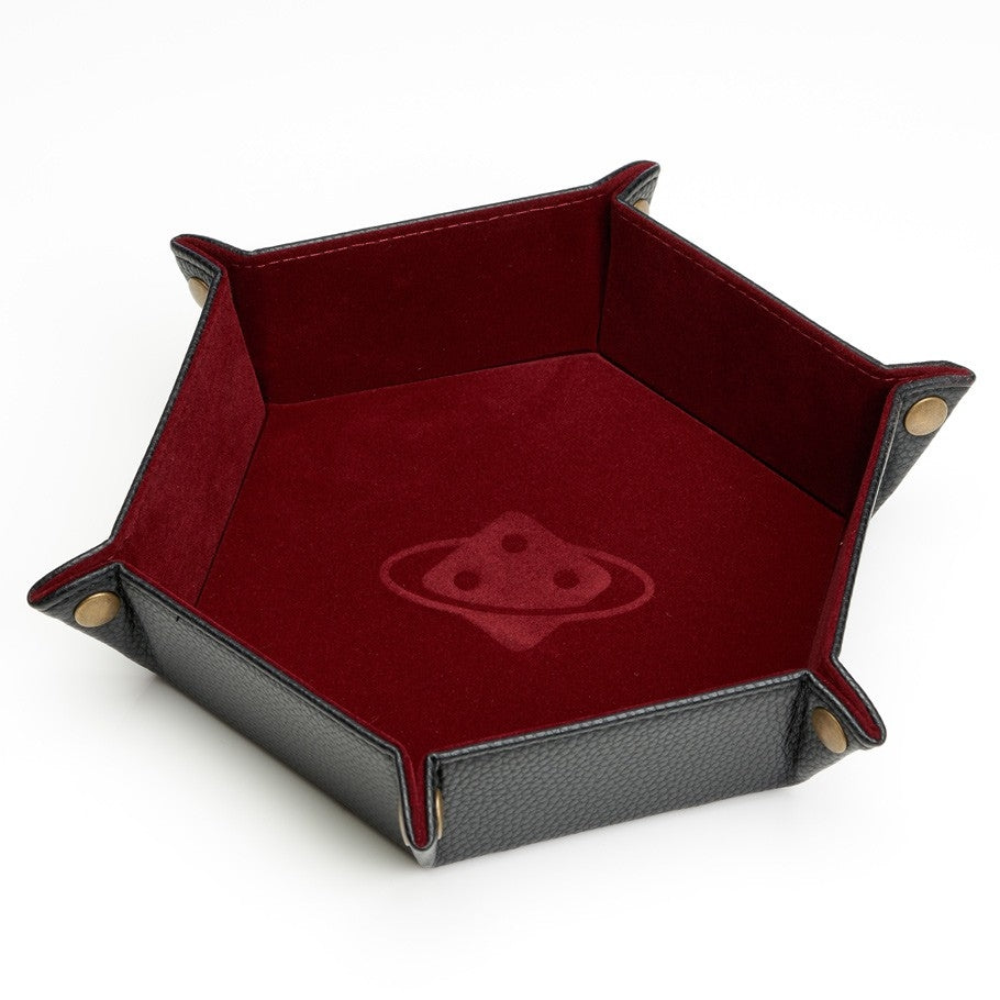 Folding Hexagon Dice Tray BUR