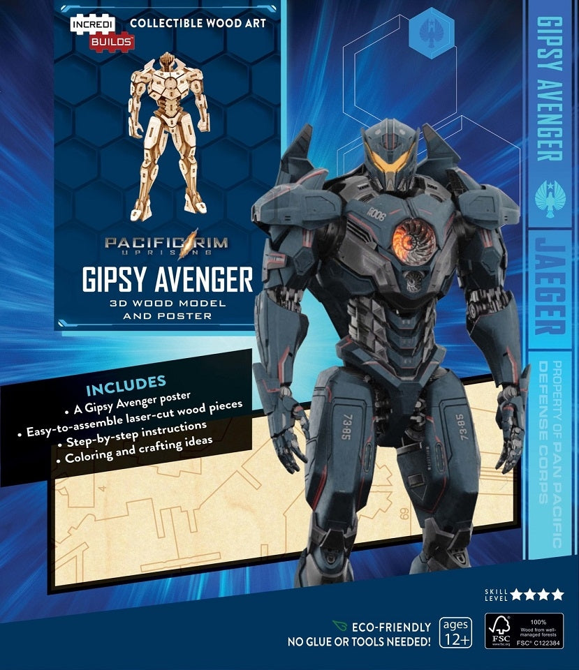Gipsy Avenger - Pacific Rim Uprising - Incredibuilds Disney Collection 3d Wood Model