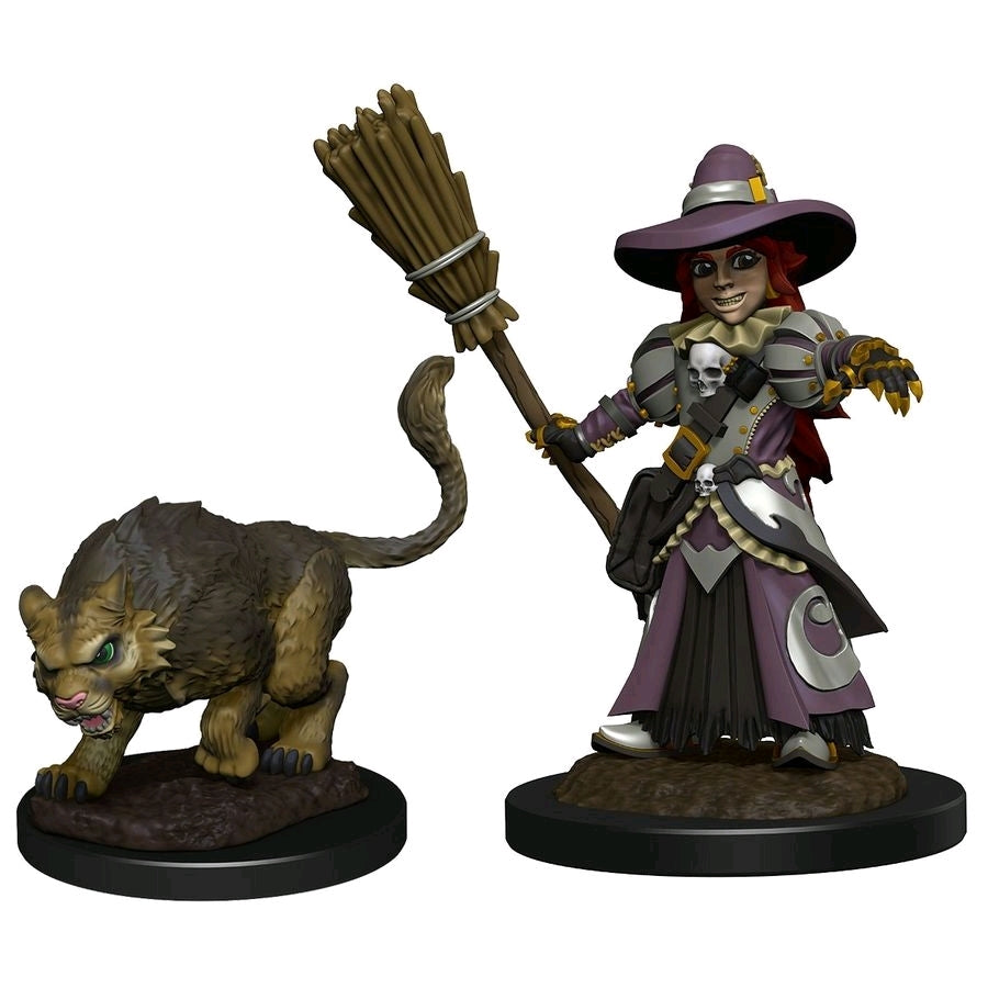 Girl Witch & Witchs Cat - Wardlings - Pre-Painted Miniatures