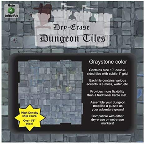 Graystone 10 inch square - Dry-Erase Dungeon Tiles