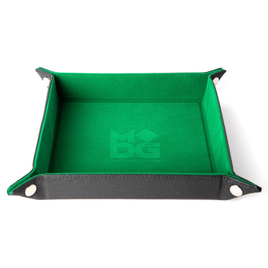 Green Velvet Folding Dice Tray - 10x10