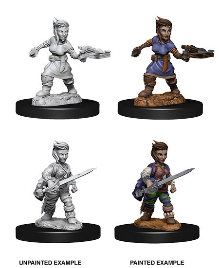 Halfling Female Rogue - Pathfinder Deep Cuts Unpainted Miniatures