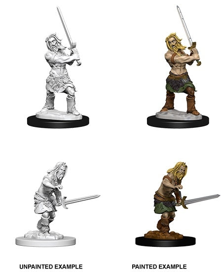 Human Male Barbarian - Pathfinder Deep Cuts Unpainted Miniatures