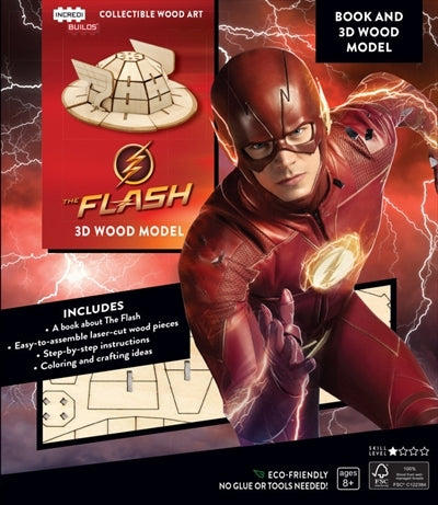 Incredibuilds The Flash Book and 3D Wood Model