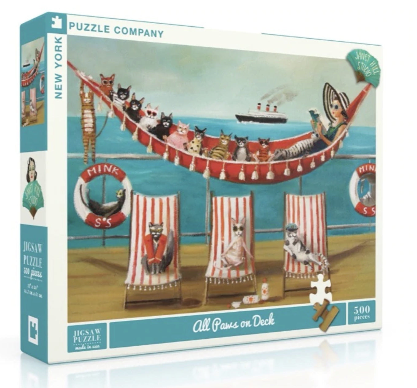 All Paws on Deck 500pc - Janet Hill Studio