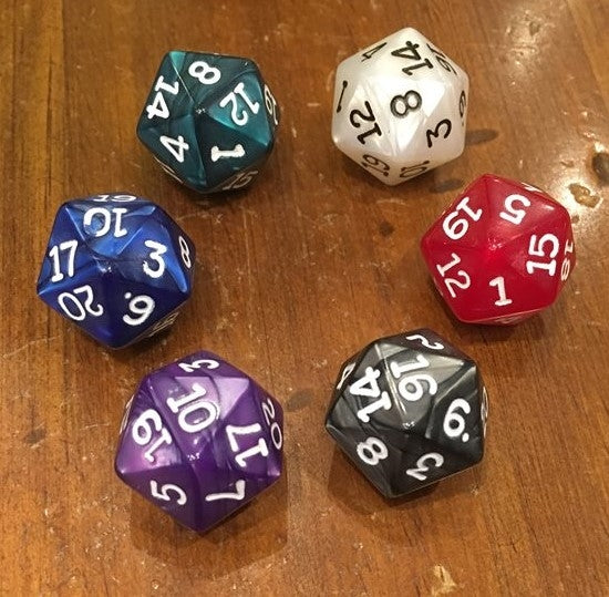 Koplow Dice - D20 Pearl