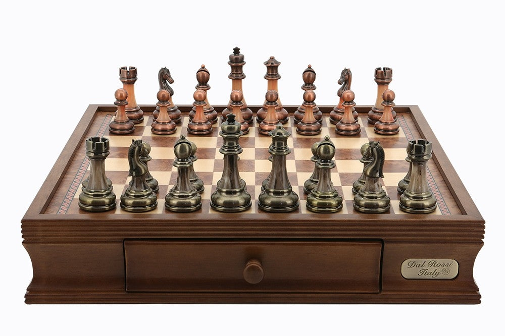 L2025DR - Antique Green/Copper 40cm Chess SET