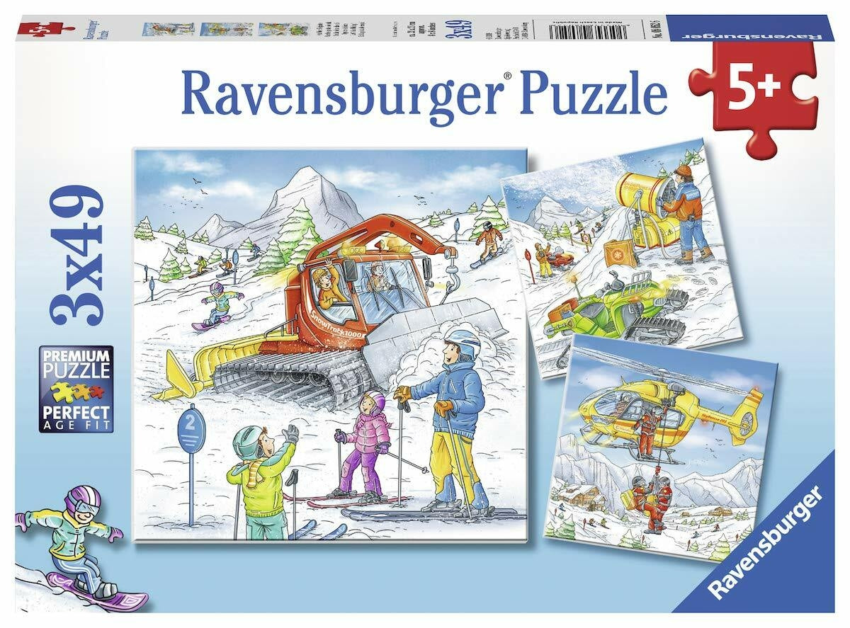 Lets Go Skiing! Puzzle 3x49pc