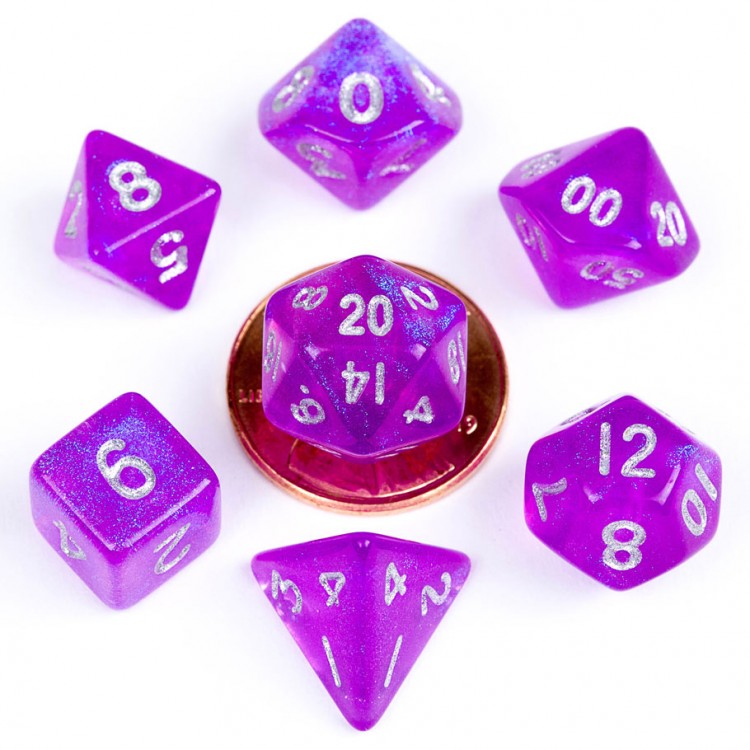 7-set Mini Stardust Pink - MDG Mini Polyhedral Dice Set