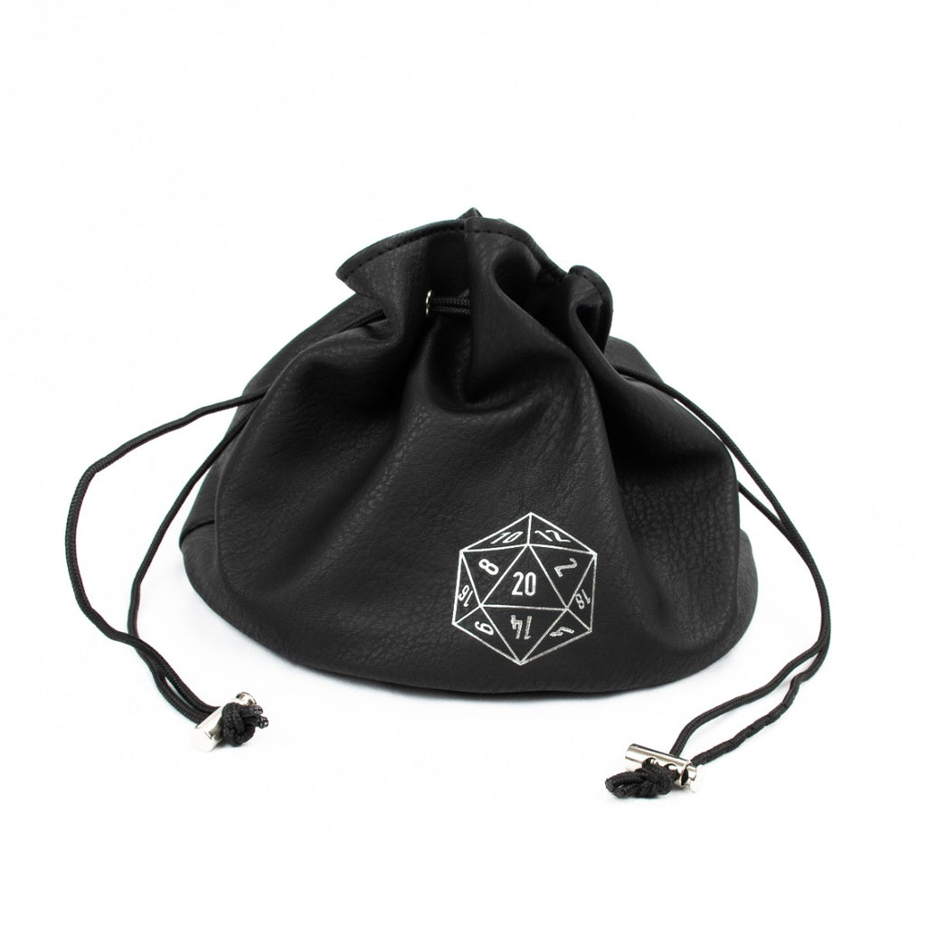 Black - Multipocket Leather Dice Bag - LPG