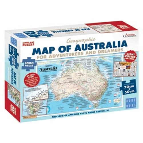 Map of Australia For Adventurers and Dreamers Puzzle 1000Pc