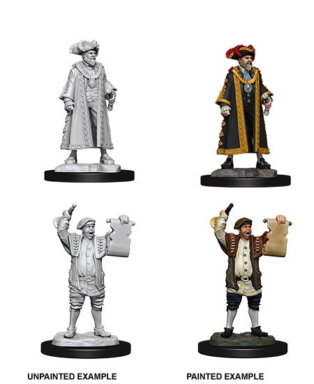 Mayor & Town Crier - Wizkids Deep Cuts Unpainted Miniatures