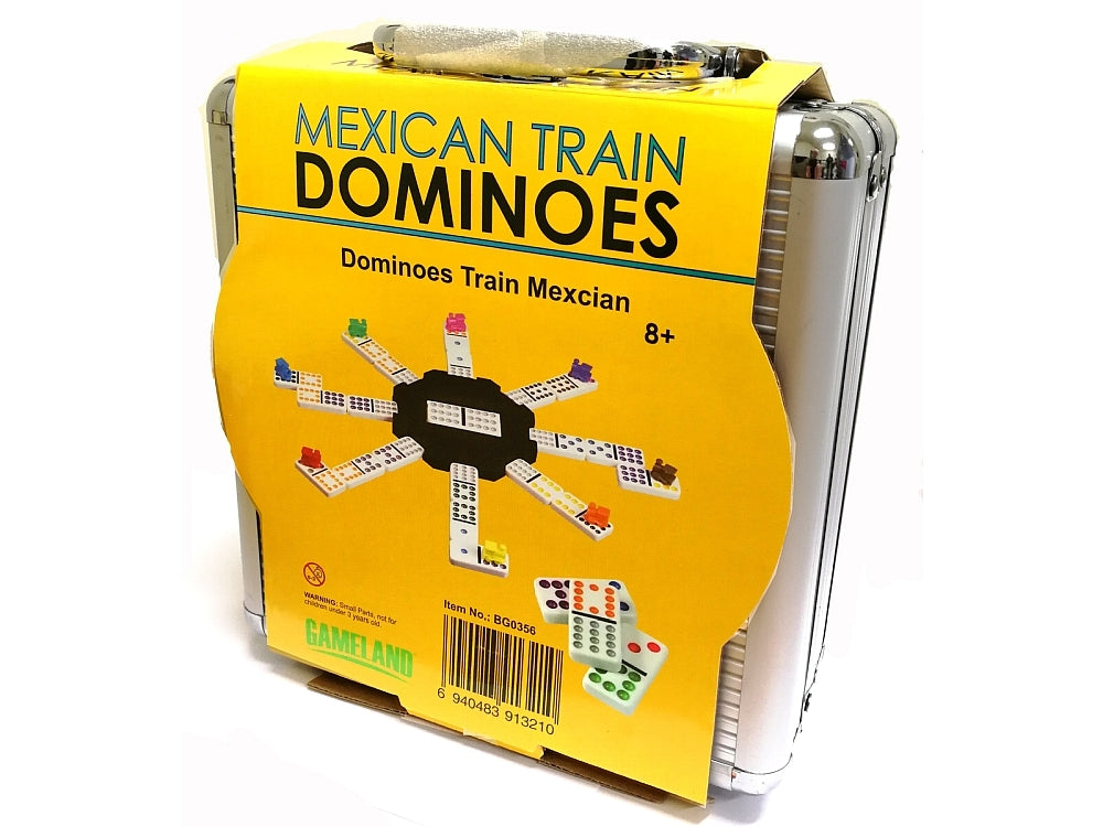 Mexican Train Dominoes In Yellow Case