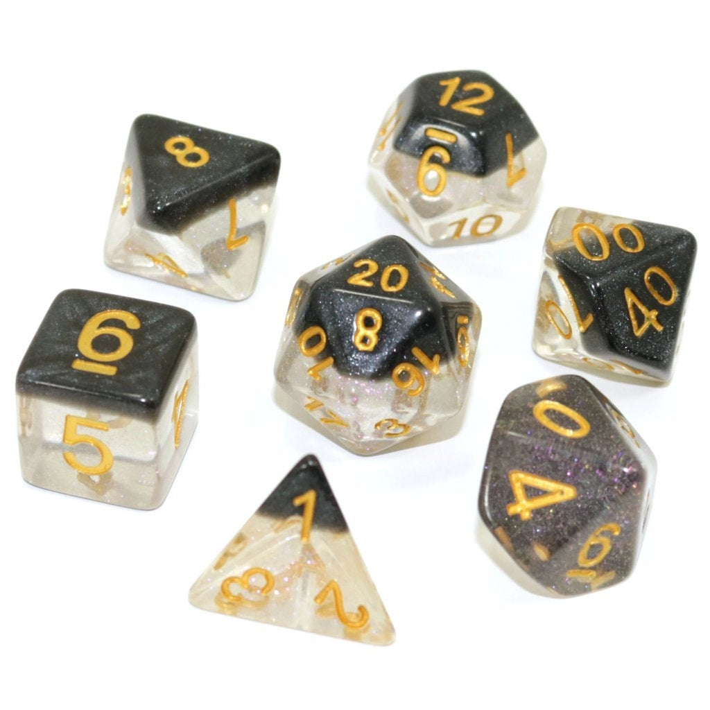 Onyx Snowglobe - Die Hard Dice Polymer Set Polyhedral