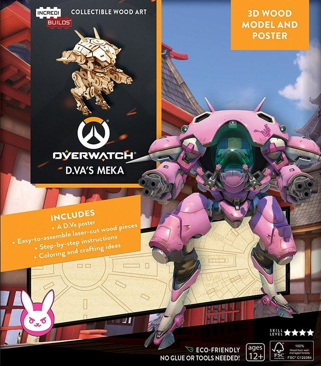Overwatch D.Va Meka - Incredibuilds 3D Wood Model and Booklet