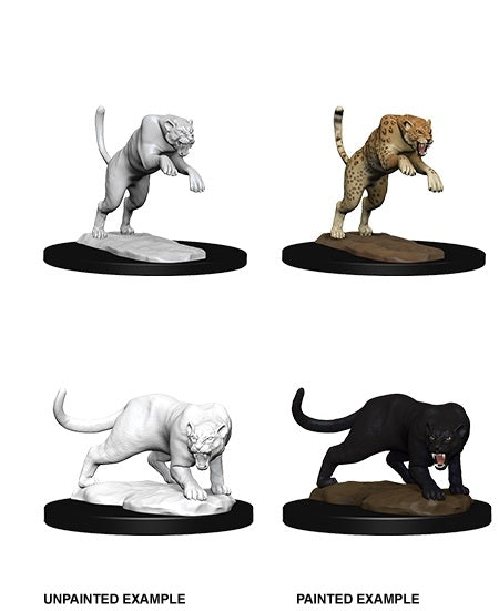 Panther & Leopard - D&D Nolzurs Marvelous Unpainted Miniatures