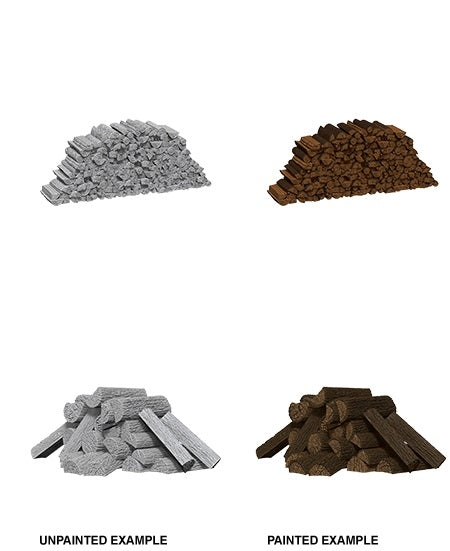 Piles of Wood - Wizkids Deep Cuts Unpainted Miniatures