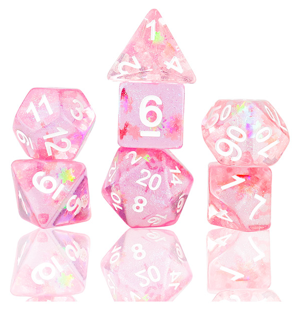 7-set  Autumn Dawn Celestial Dice in Tube - Sirius Dice